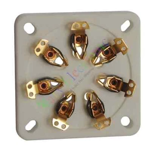 2 piezas 7Pin Oro Cerámica Tubo de vacío Enchufes Válvula 813 FU-13 5-125B Amplificadores de audio Hágalo usted mismo - Imagen 1 de 3