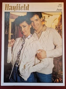 Hayfield - Aran - Men & Women's Cardigans - Original Knitting Pattern - K345 - Picture 1 of 2