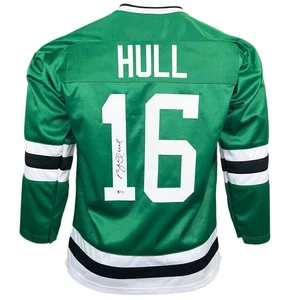 Brett Hull Signed Dallas Pro-Edition Green Hockey Jersey (Beckett) - Picture 1 of 3