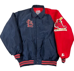 Giacca Vintage Starter St. Louis Cardinals L Ricamata Varsity Baseball USA - Foto 1 di 15