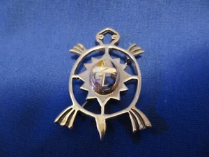 NEU Navajo Spinnennetz Brillant Opal Sterlingsilber Anhänger Anstecknadel Brosche Schildkröte - Bild 1 von 11