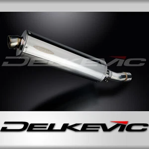 Suzuki SV650 1998-2002 Delkevic Slip On 18" Oval Stainless Exhaust Muffler Kit - Picture 1 of 5