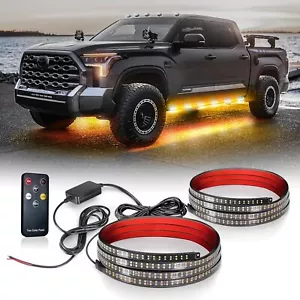 OPT7 Running Board LED Light Warning Emergency Side Step Strip Truck SUV VAN DRL - Picture 1 of 8