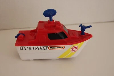 2001 火柴盒消防救援船 6 英寸 ~ ~ 移动! 复古,罕见,塑料。 — 第 1/4 张图片