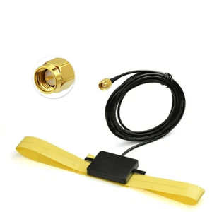 DAB Active antenna Patch Aerial, Glass WINDOW Mount with SMA male 3m cable - Picture 1 of 5