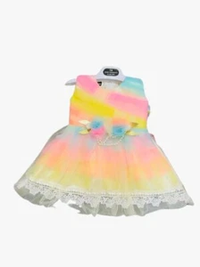 Nuevo Multicolor Bebé Fiesta/Ropa Informal Elegante Vestido para Edades 12,18 y 24 Meses - Imagen 1 de 1