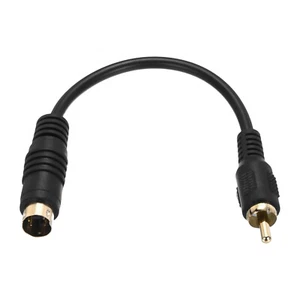 2PCS S Video Cable 0.56ft, 4 Pin S-Video Male to RCA Male Composite Adapter - Picture 1 of 5