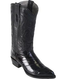 BOTA VAQUERA WESTERN ANGUILA GENUINA NEGRA DE HOMBRE LOS ALTOS PUNTA EN J ANCHO D 990805 - Imagen 1 de 9