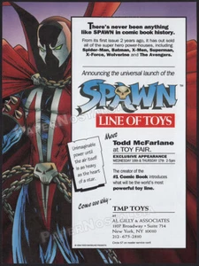 SPAWN - Original 1994 Comercio Anuncio / Anuncio_ Conoce a Todd McFarlane _ TMP Toys Promo - Imagen 1 de 1