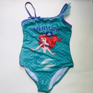  Girls' Little Mermaid One Piece Swimsuit - Blue, Green size medium fits sz 7-8