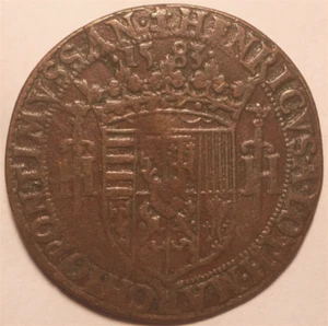 Duché de Lorraine, Henri II, 1584, CRESCENTI CRESCVNT COELESTIA DONA, Rare !! - Picture 1 of 2