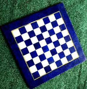 30x30cm Lapis Lazuli & Marble Vintage Chess Board Set, Handmade Marble Chess Set - Picture 1 of 11