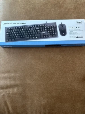 Inland IC210 Wired USB Keyboard and Mouse Combo Black New In Box - Image 1 of 4