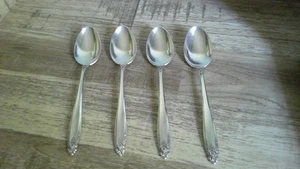 Set Of Four Sterling Silver International Prelude 6" Teaspoons NO Monogram - Picture 1 of 5