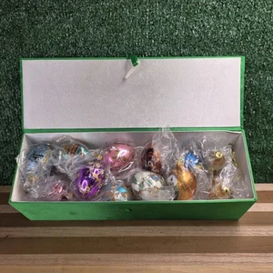 Joan Rivers 2017 Set Of 12 Mini Russian Inspired Mercury Glass Egg Ornaments - Picture 1 of 8