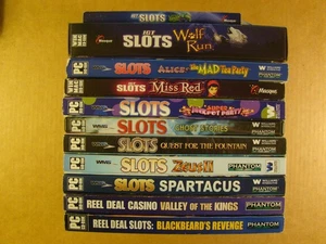 SLOTS - WMS Reel Deal Casino Games  (11 DVD LOT) MAC/PC,  Very Good W/ Sleeves - Foto 1 di 8