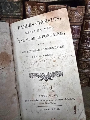 1793 Selected Fables, put into verse by M. de La Fontaine with a new commentary Foto 1 de 4