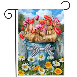 Briarwood Lane Bucket of Bunnies Gartenflagge - Bild 1 von 4