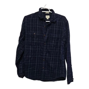 J.Crew Slim Flannel Shirt Navy Windowpane Plaid Herren M - Bild 1 von 9