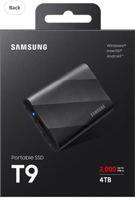 Samsung T9 Portable SSD 4TB, Up to 2,000MB/s, USB 3.2 PG4T0B BRAND NEW SEALED - Image 1 of 4