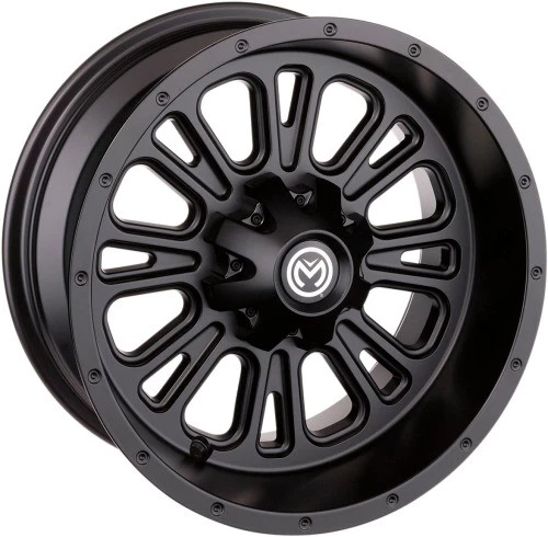Moose 399X Wheel - 12x7 - 4+3 Offset - 4/156 - Black ATV/UTV 399MO127156MB4 - Image 1 of 4