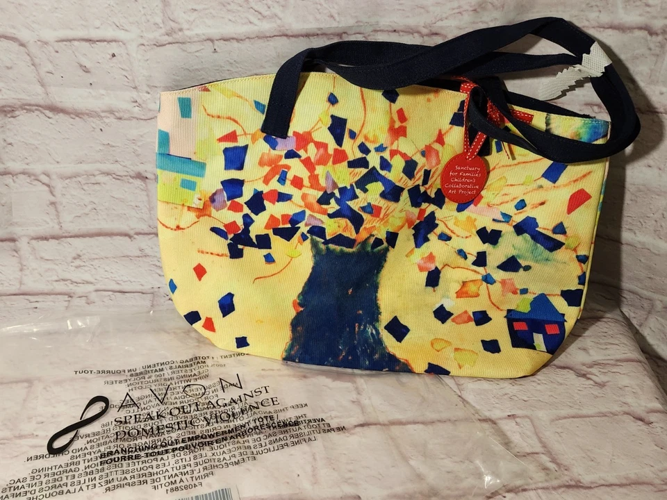 Bolso de Mano de Playa Vintage Avon Moda Bloque de Color con Asa Santuario para Familias Foto 1 de 4