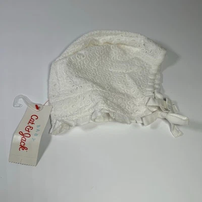 Gorro Cat & Jack Talla 0-6 Meses Blanco Bebé Niña Floral Lindo Ligero Suave Foto 1 de 4