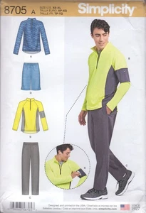 Schnittmuster Simplicity 8705 Herren Hose oder Shorts & Strickpullover Oberteil - Bild 1 von 1