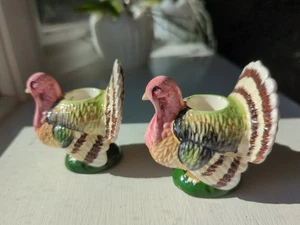 Vintage Keramik Türkei Tafelkerzenhalter Brinn's Handarbeit Taiwan 2er Set - Bild 1 von 14