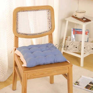 Cojín de cojín de silla de lino hecho a mano con cojín de piso Tei Boho cojín de asiento acolchado, - Imagen 1 de 6