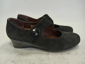 Waldlaufer Women's Black Suede Mary Jane Comfort Wedge Shoes Size 6.5 UK - Picture 1 of 8