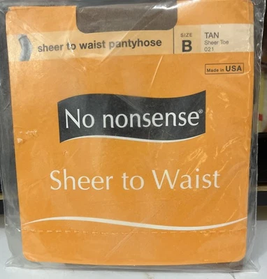 No Nonsense Sheer to Waist Pantyhose O21 Tan Sheer Toe Size B NIP - Image 1 of 3