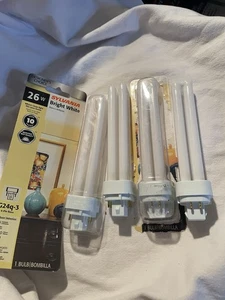 qty.4 Light Bulb Bulbs Sylvania Bright White 26W 4 Pin 5.9" - Picture 1 of 3