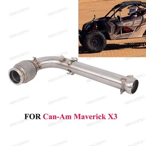 Slip On For Can-Am Maverick X3 & Max Turbo R Exhaust Middle Link Pipe - Picture 1 of 6
