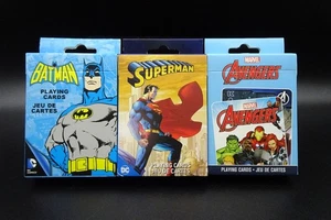 Marvel x DC Comics Playing Cards "SUPERMAN / BATMAN & AVENGERS "You Pick" New - Picture 1 of 43