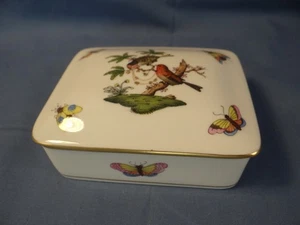 Herend Rothschild Bird TRINKET BOX 7975/RO - Picture 1 of 4