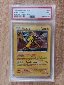 ✨️PSA RAIKOU HOLO RARE 55/162 BREAKTHROUGH Holo PSA 9✨️ - Picture 1 of 2