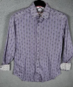 Robert Graham Hemd Herren Small Classic Fit All Over Print Totenköpfe Flip Cuff - Bild 1 von 9