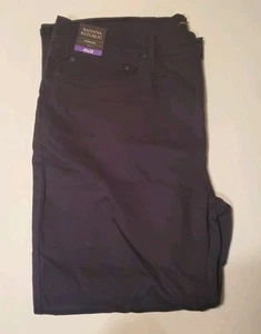 Banana Republic Men’s Flat Front Pocket Pant Lightweight Slim Fit Black 40x30 - Picture 1 of 4