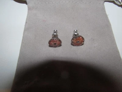 Pilgrim Ohrstecker Ohrringe Silber Rosa Glitzer neu Damen Schmuck - Bild 1 von 4