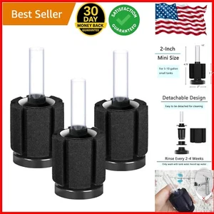 Aquarium Sponge Filter 3 Pack Small Up to 10 Gal Breeding Fry Betta - Picture 1 of 9
