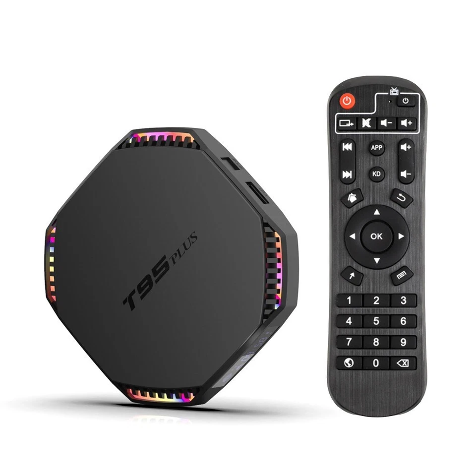 AUSHA T95 Plus Android TV Box 8GB 128GB 4K Mali G52 Streaming Media Player Smart - Image 1 of 4