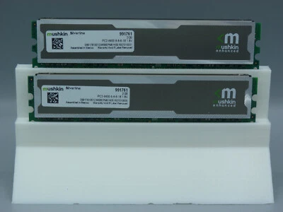 2x 2GB Mushkin Enhanced Silverline 991761 4GB DDR2 800MHz PC2-6400 PC RAM Kit - Bild 1 von 2