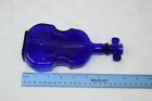 Vintage Blue Glass Violin Shaped Bottle, Hanger
