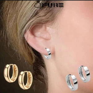 Mini Hoop Earrings Circles Gold Huggies Small Hoops 925 Sterling Silver Filled - Picture 1 of 20