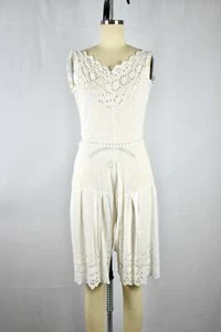 1880s-1910s Antique Edwardian Cotton Eyelet Lace Romper - Picture 1 of 8