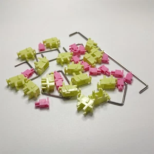 Kit d'arbre satellite en acier rose pour clavier mécanique, interrupteur et clé - Photo 1/12