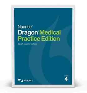 Dragon Medical Practice Edition 4 UK English Speech Recognition & USB Microphone