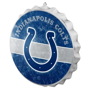 Letrero de tapa de botella en dificultades de los Indianapolis Colts 12,5" FOCO - Imagen 1 de 1