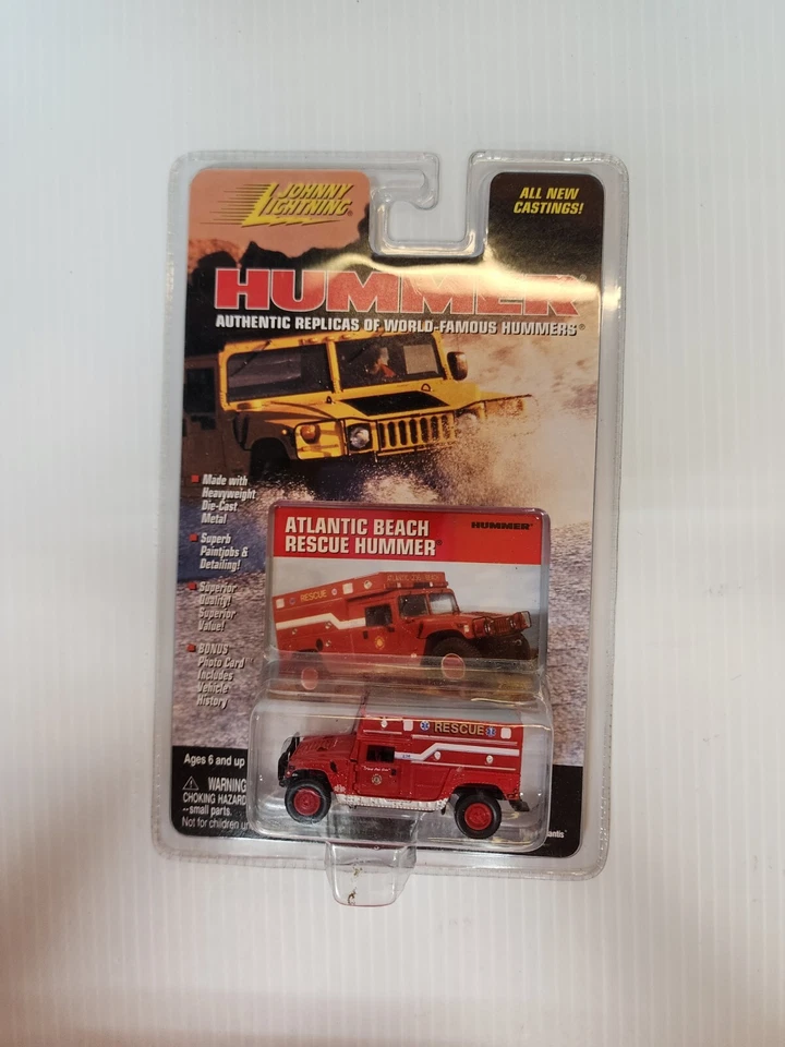 Johnny Lightning Red Atlantic Beach Rescue Hummer 080721dmt